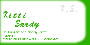 kitti sardy business card